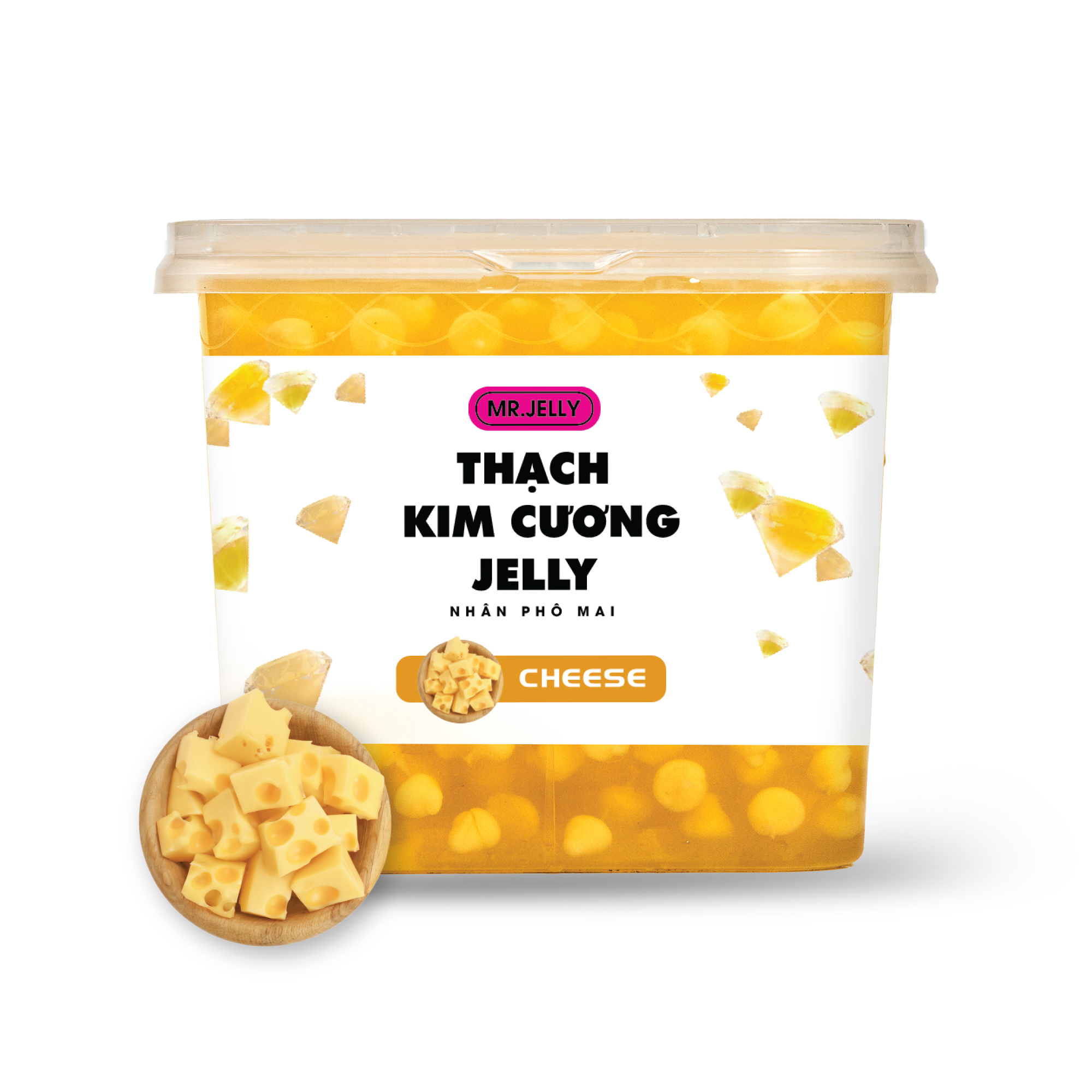 Thạch Kim Cương Jelly Nhân Phô Mai