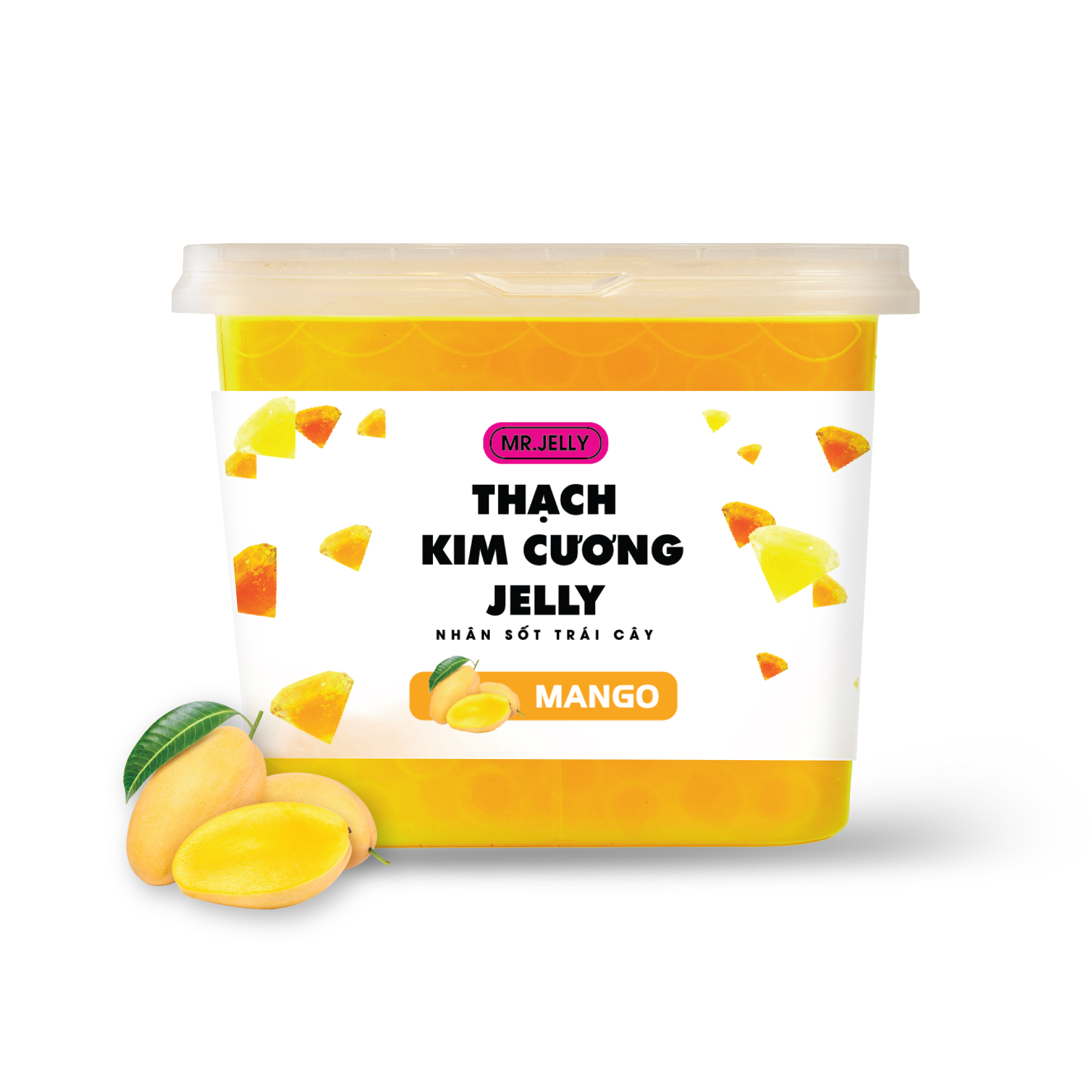 Thạch Kim Cương Jelly Nhân Sốt Trái Cây Vị Xoài