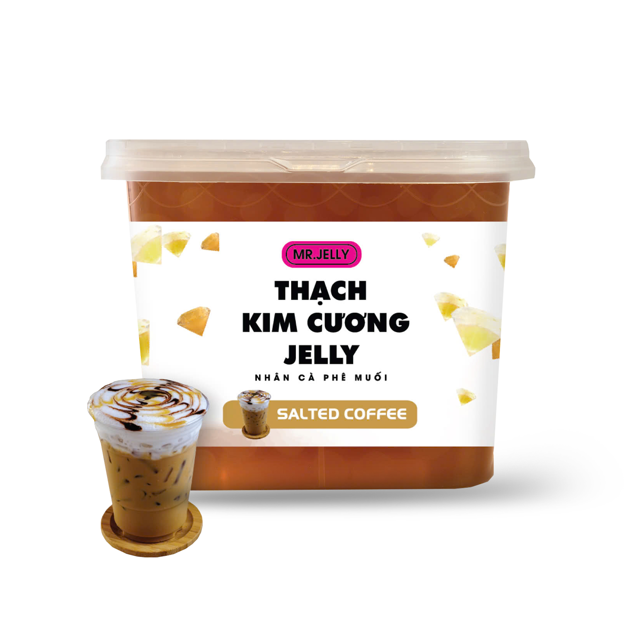 Thạch Kim Cương Jelly Nhân Cà Phê Muối