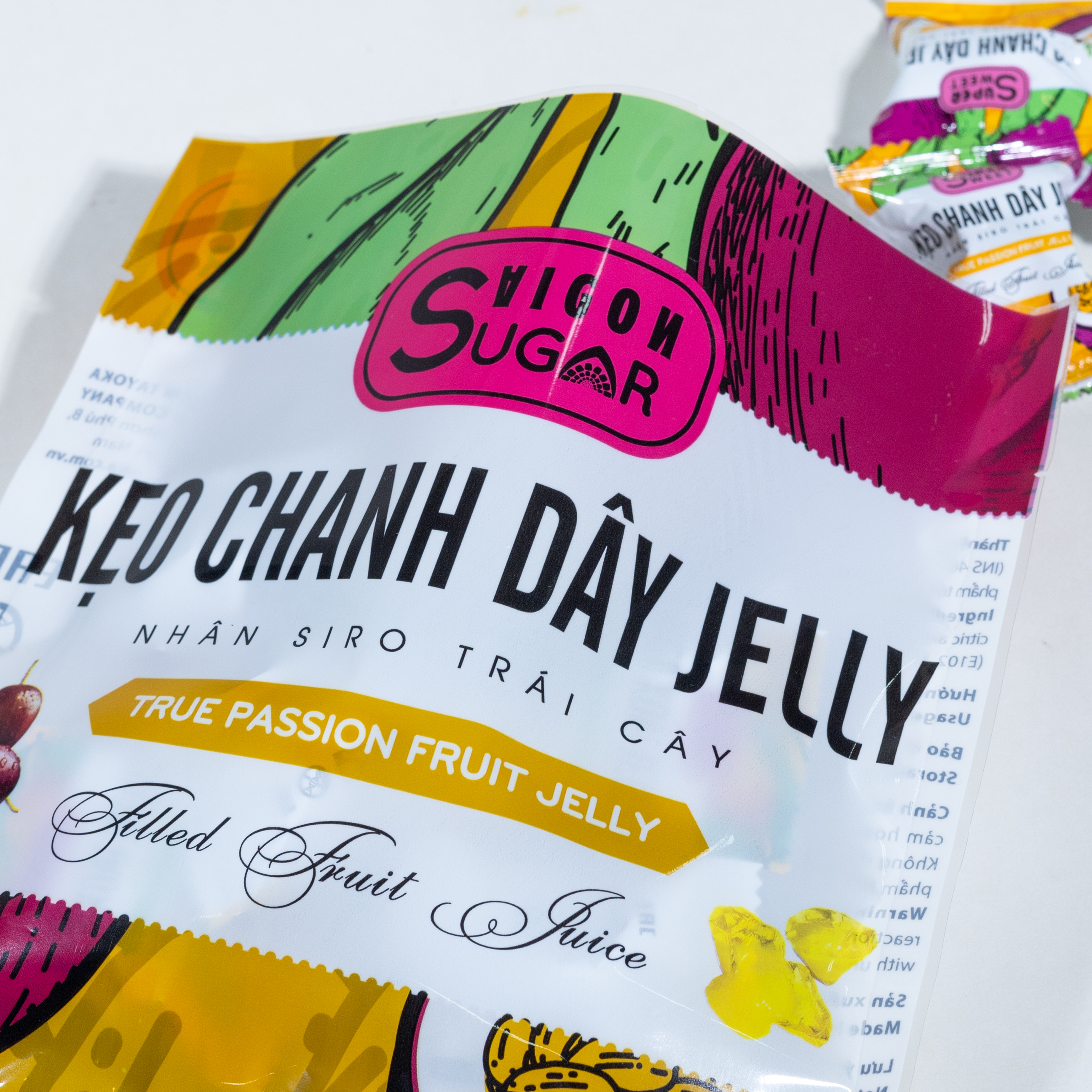Kẹo Chanh Dây Jelly Nhân Si Rô Trái Cây