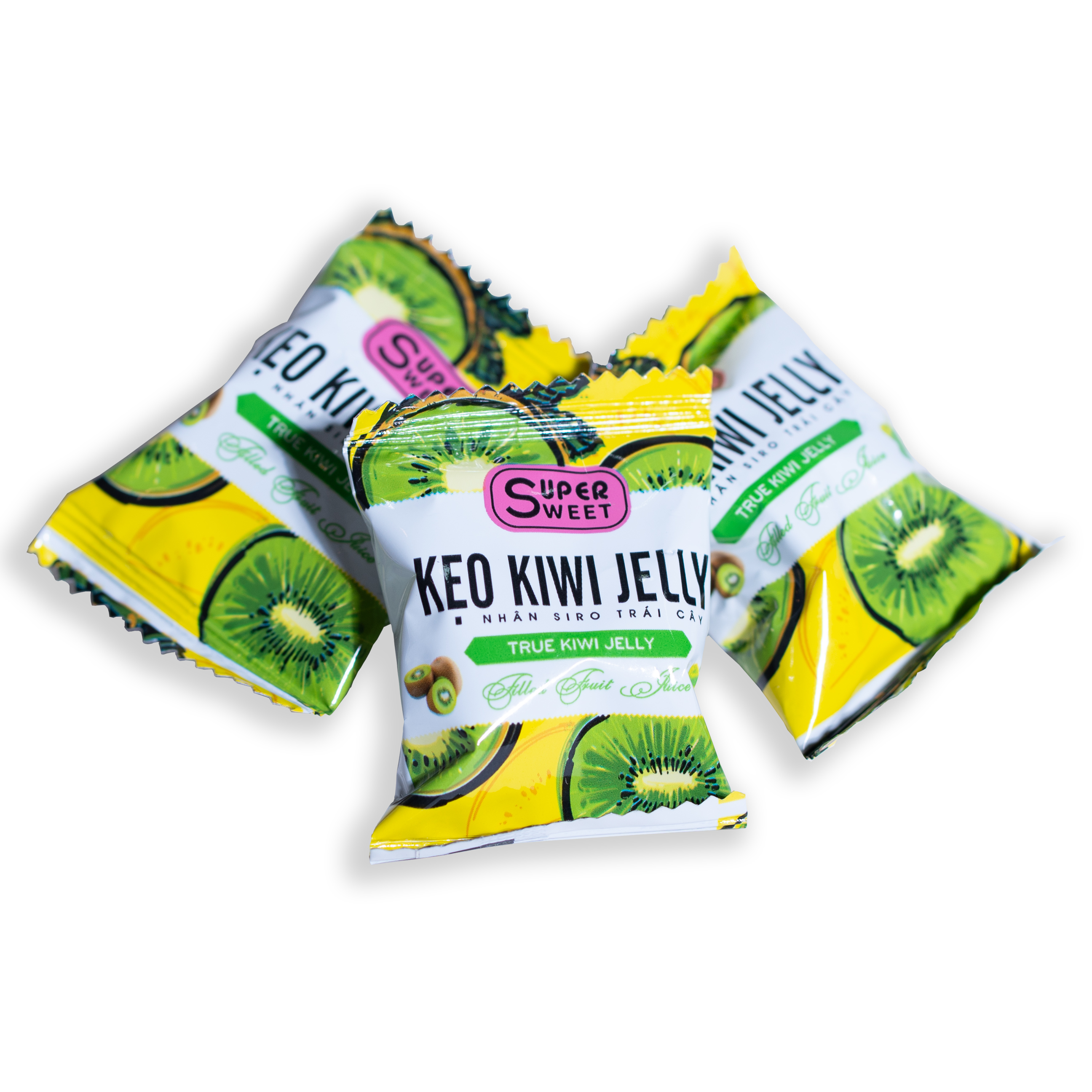 Kẹo Kiwi Jelly Nhân Si Rô Trái Cây