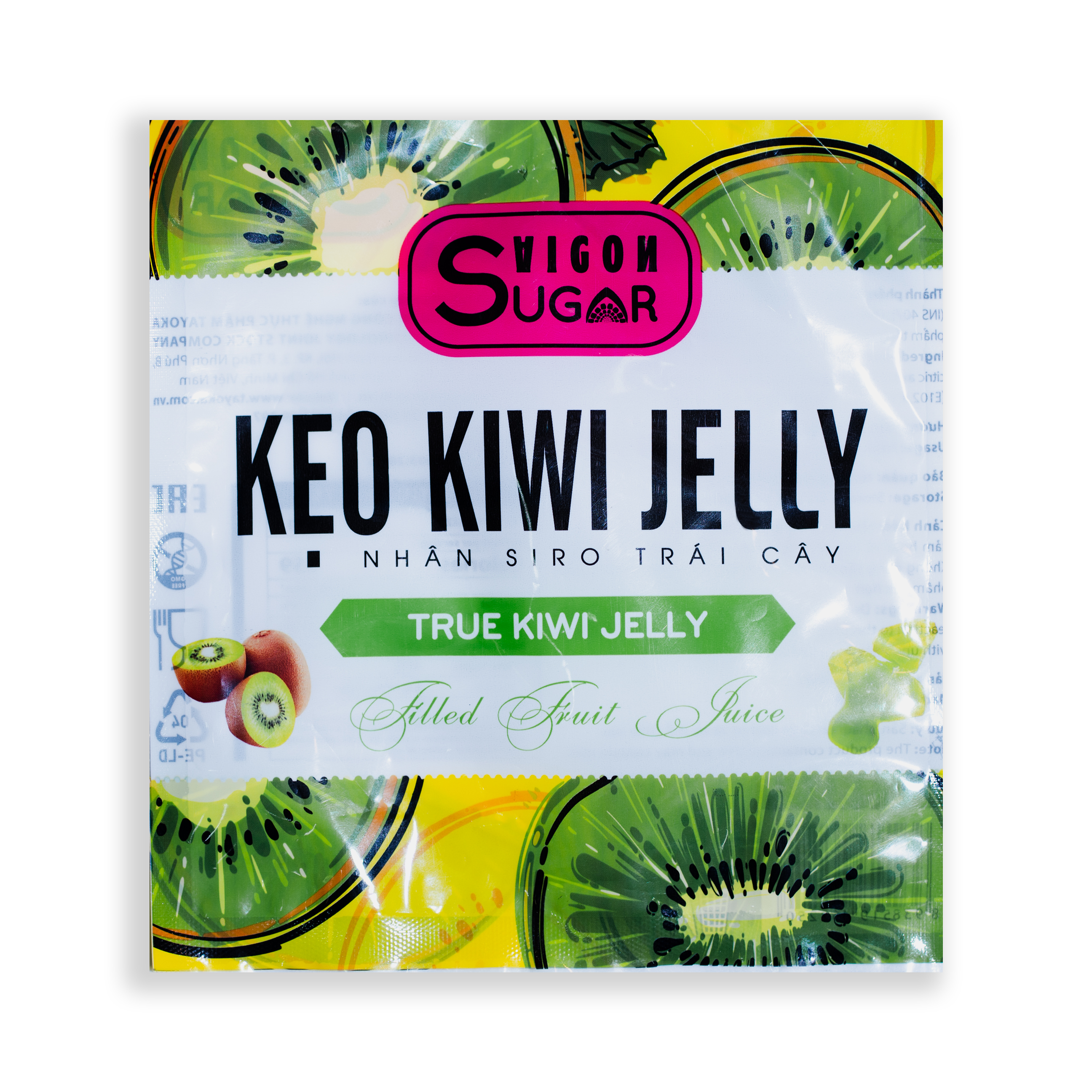 Kẹo Kiwi Jelly Nhân Si Rô Trái Cây