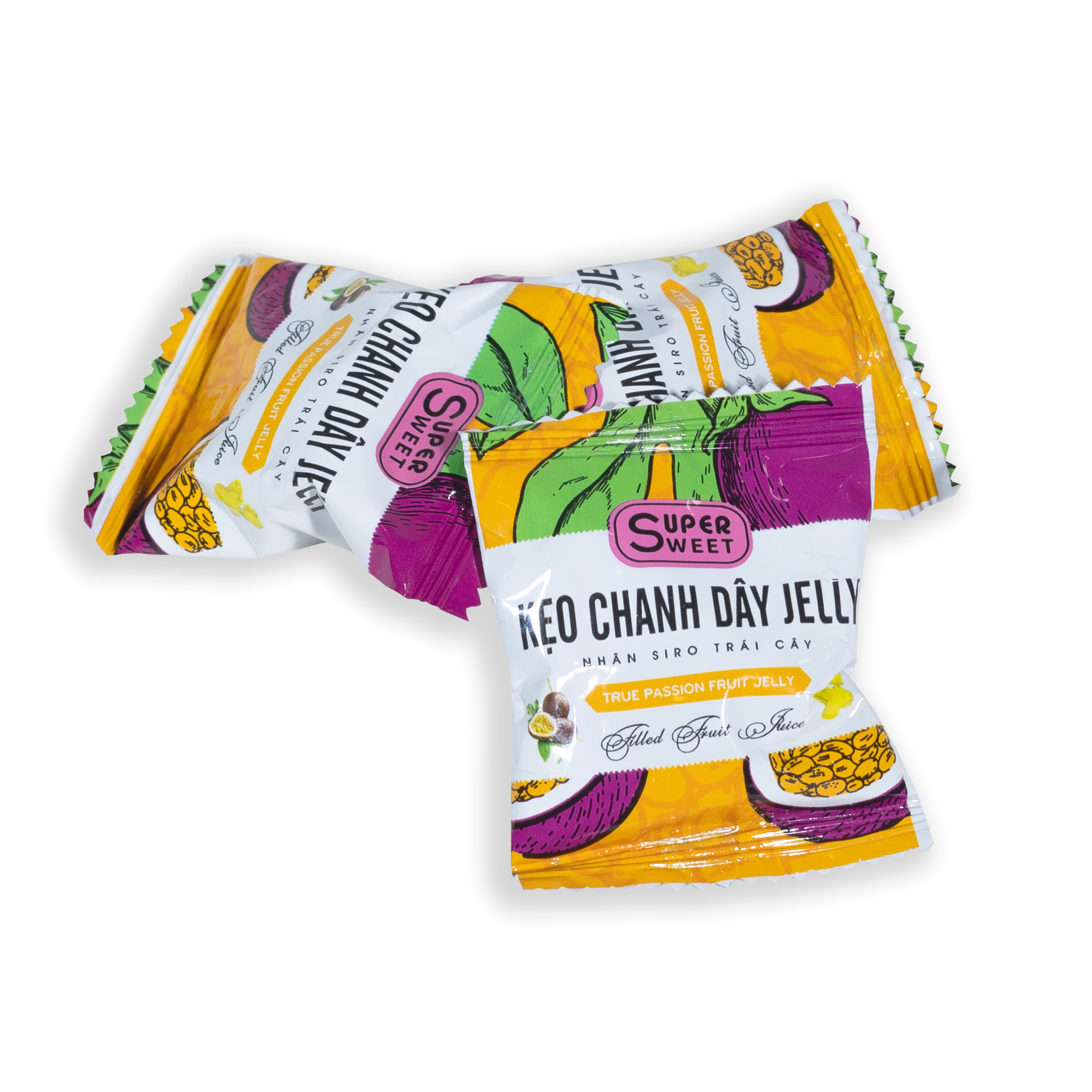 Kẹo Chanh Dây Jelly Nhân Si Rô Trái Cây