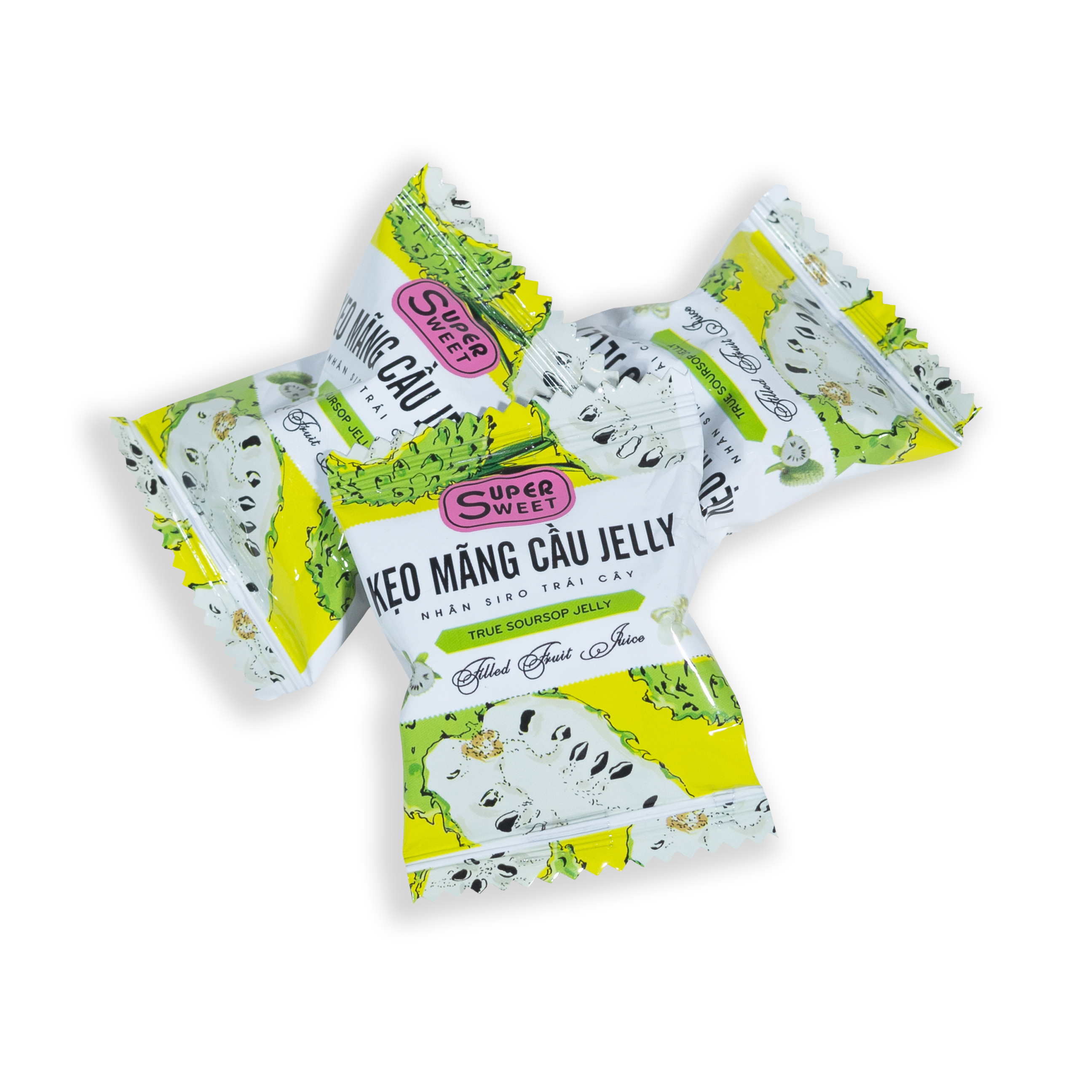 Kẹo Mãng Cầu Jelly Nhân Si Rô Trái Cây