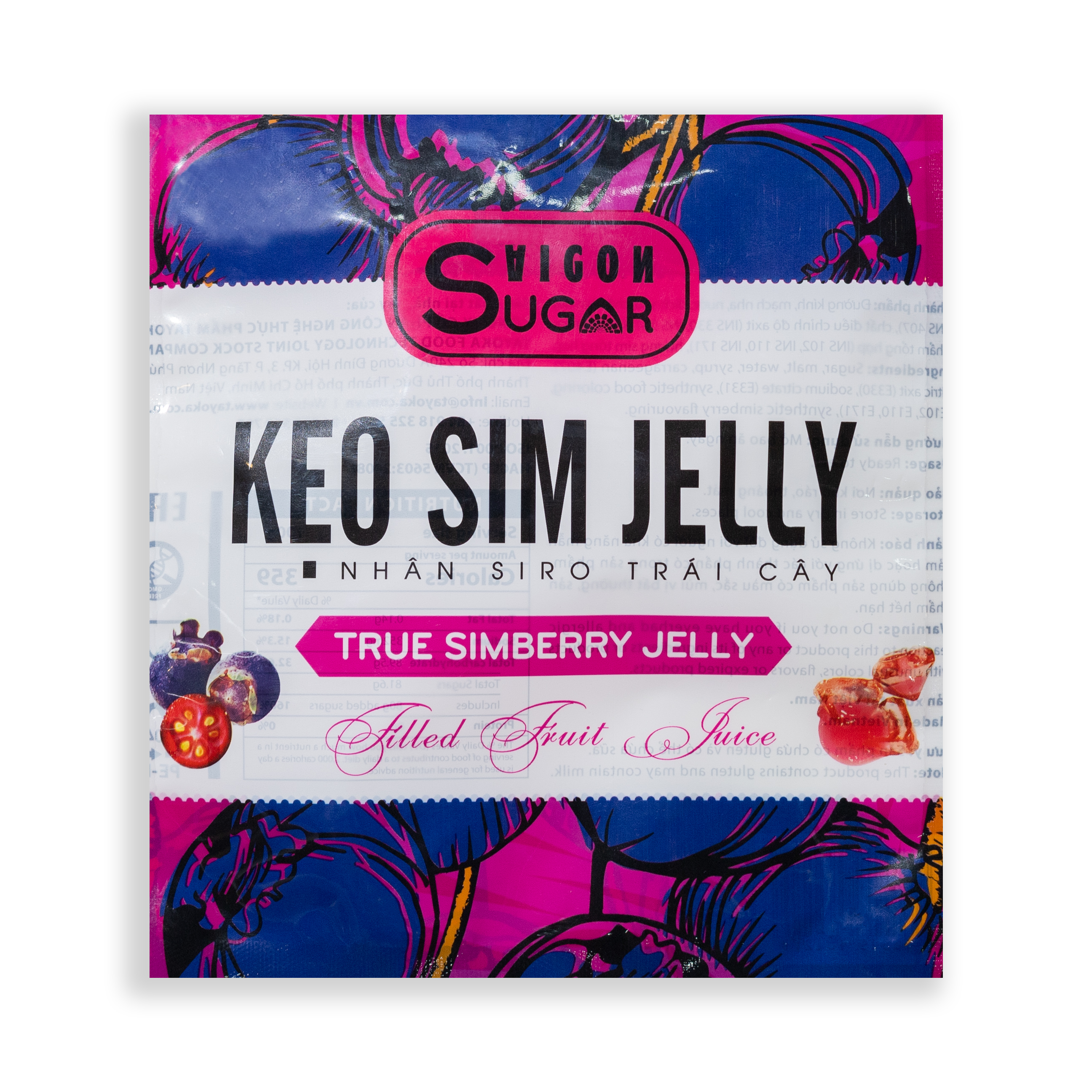 Kẹo Sim Jelly Nhân Si Rô Trái Cây
