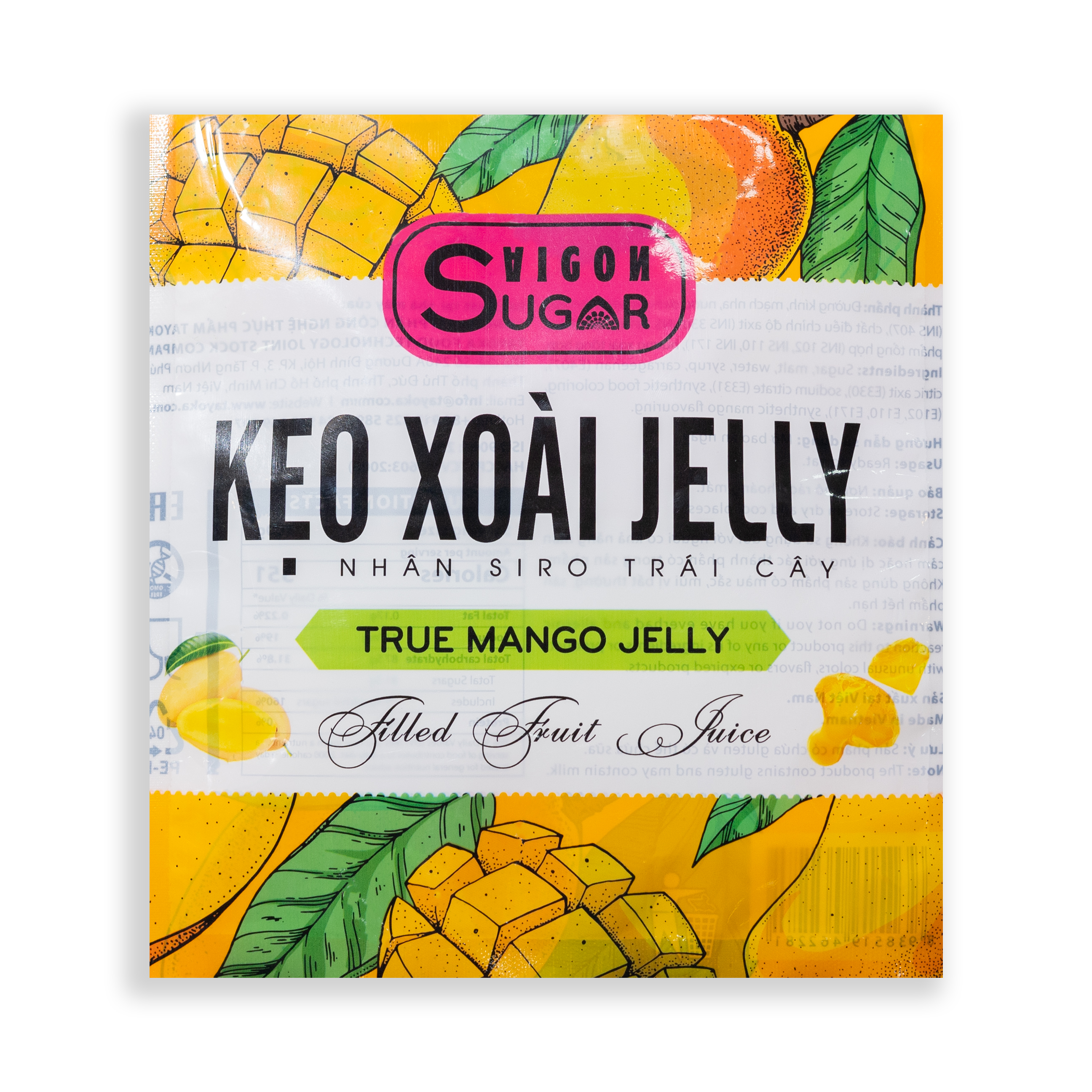 Kẹo Xoài Jelly Nhân Si Rô Trái Cây